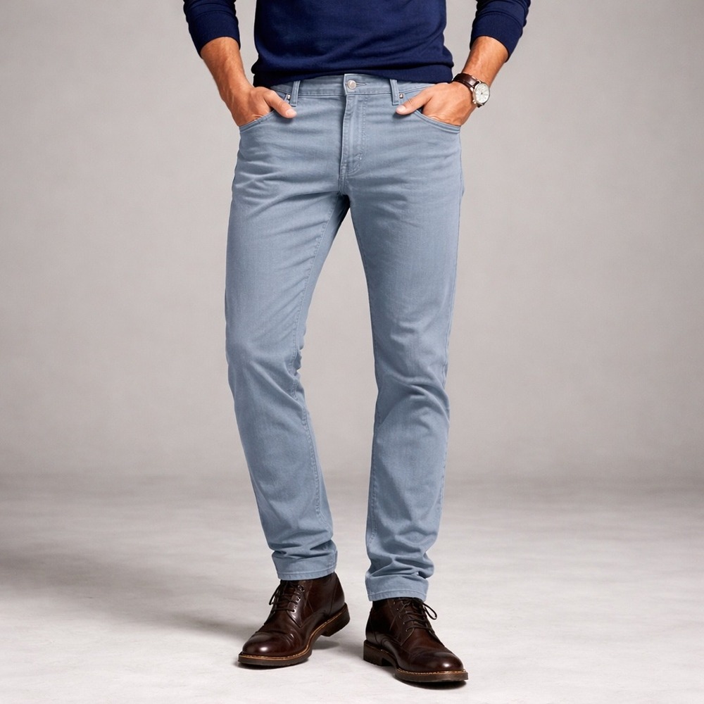 J.Crew 484‎ Slim-fit Jeans Mens 31x32 Light Blue Grey Classic Stretch Tapered